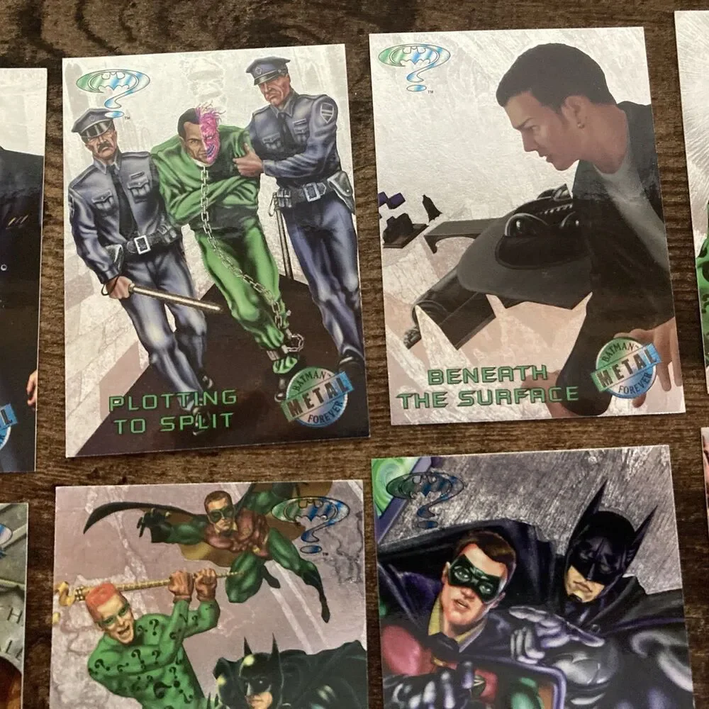 1995 Fleer Batman Forever Metal Insert Card Movie Preview Lot of 10 Collector